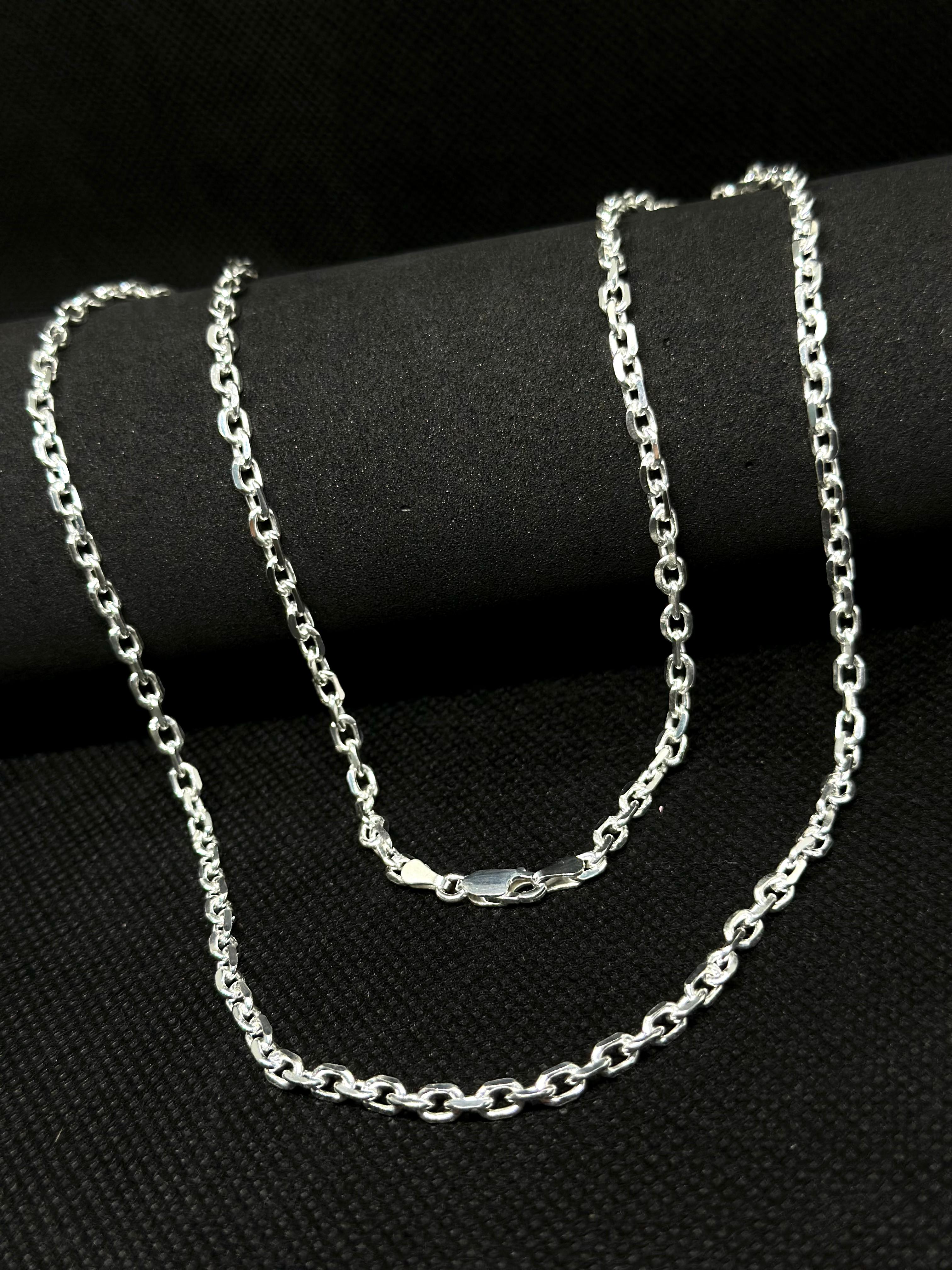🔗 Corrente Cadeado 3,5mm 60cm em Prata 925 Legítima | Masculina | Garantia Vitalícia