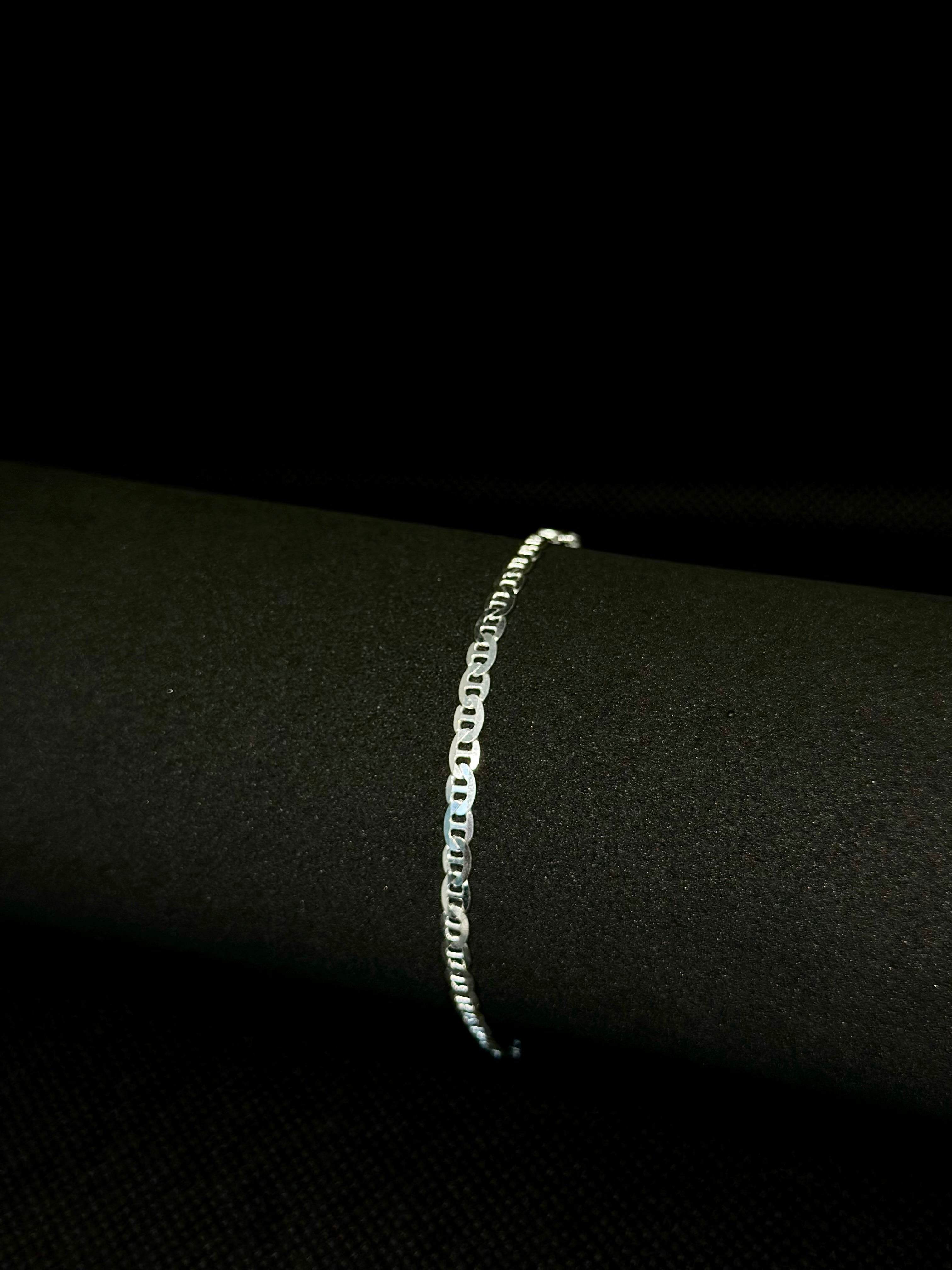 Pulseira Piastrine 3,2mm 21cm em Prata 925 Legítima – Masculina