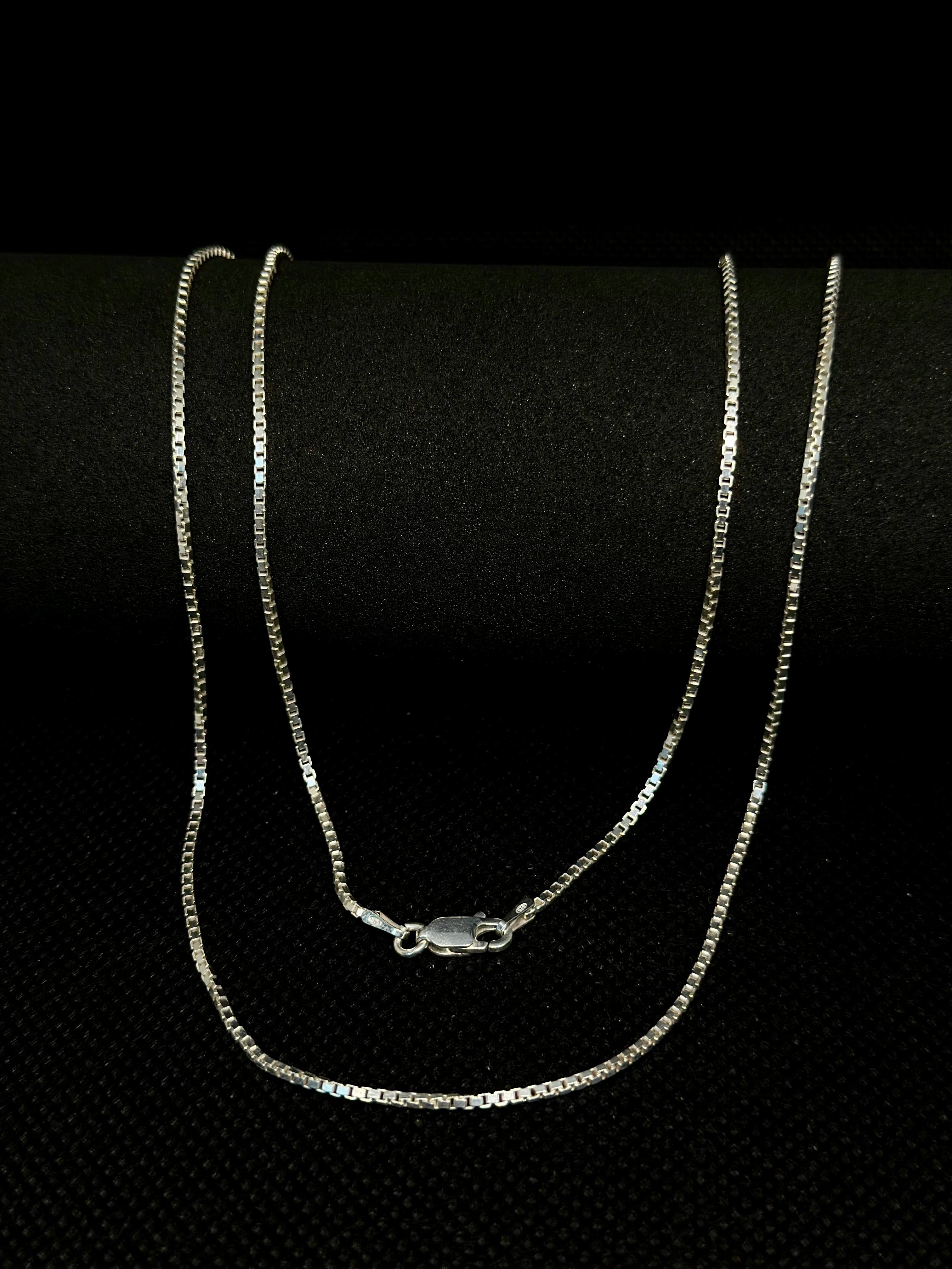 Corrente Veneziana Masculina 1,4mm 60cm em Prata 925 Legítima – Alta Qualidade e Garantia Vitalícia