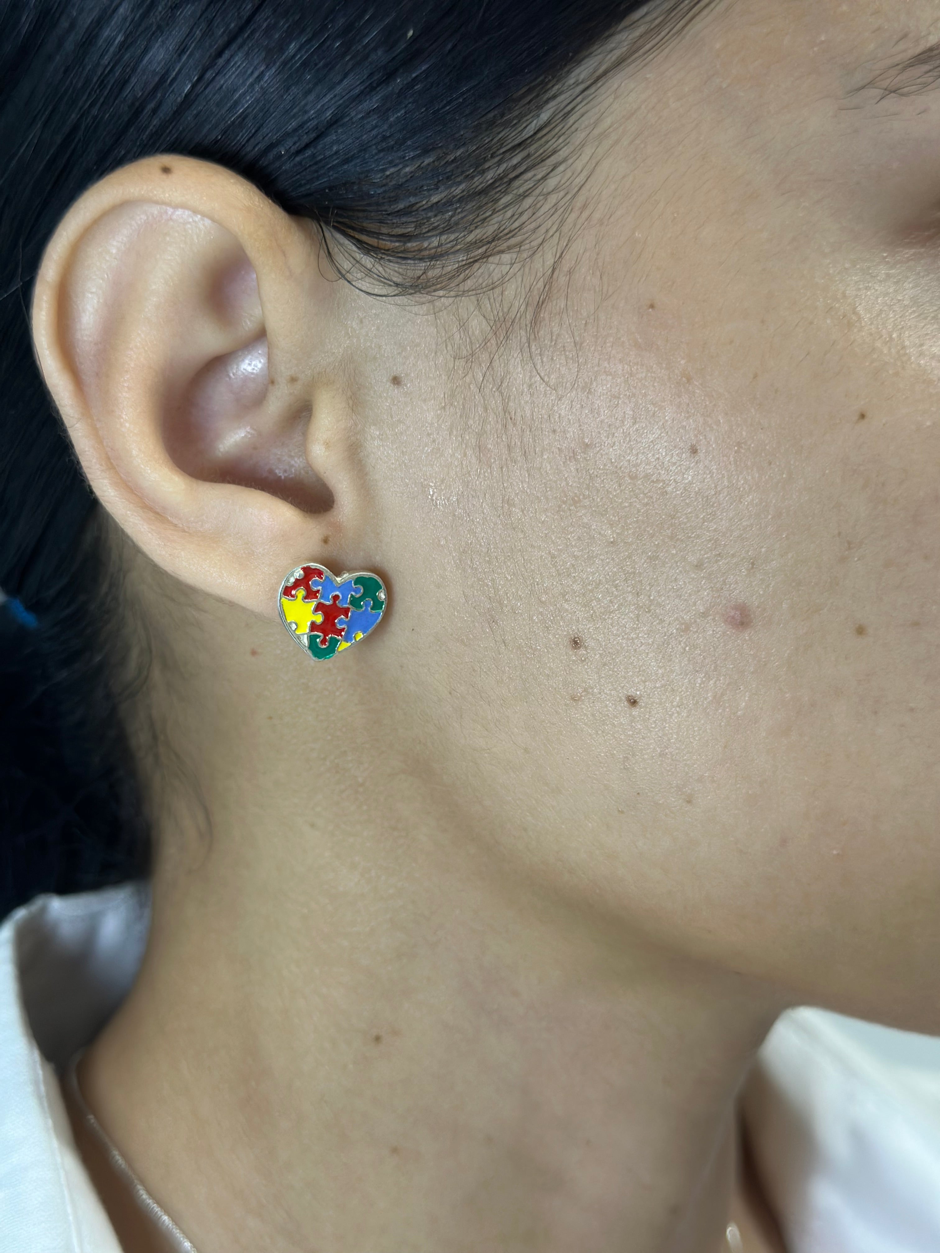 Conjunto Autismo Feminino em Prata 925 Legítima – Design Exclusivo com Garantia Vitalícia