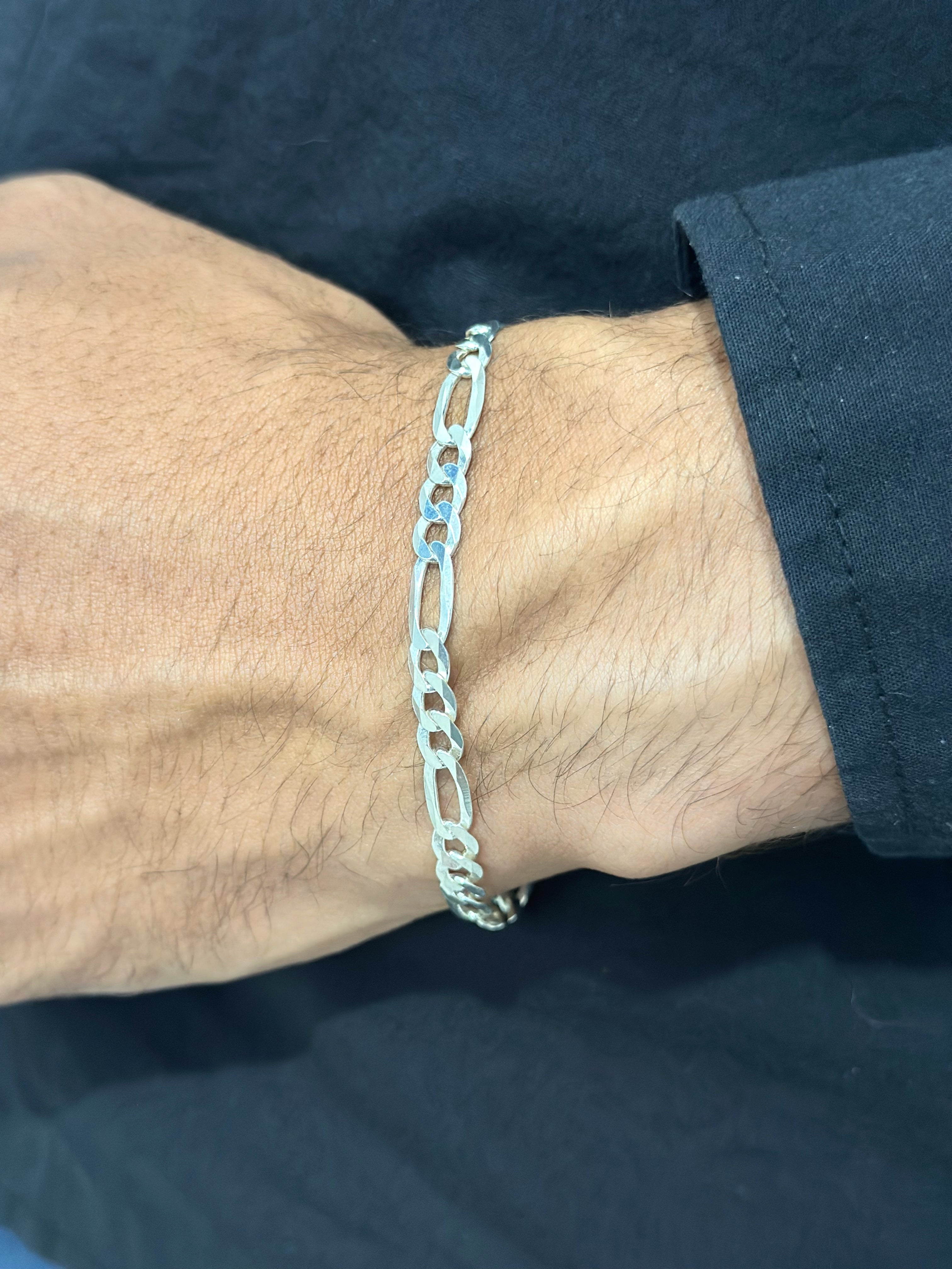 Pulseira 3x1 Prata 925 – 5mm 20cm | Masculina | Garantia Vitalícia