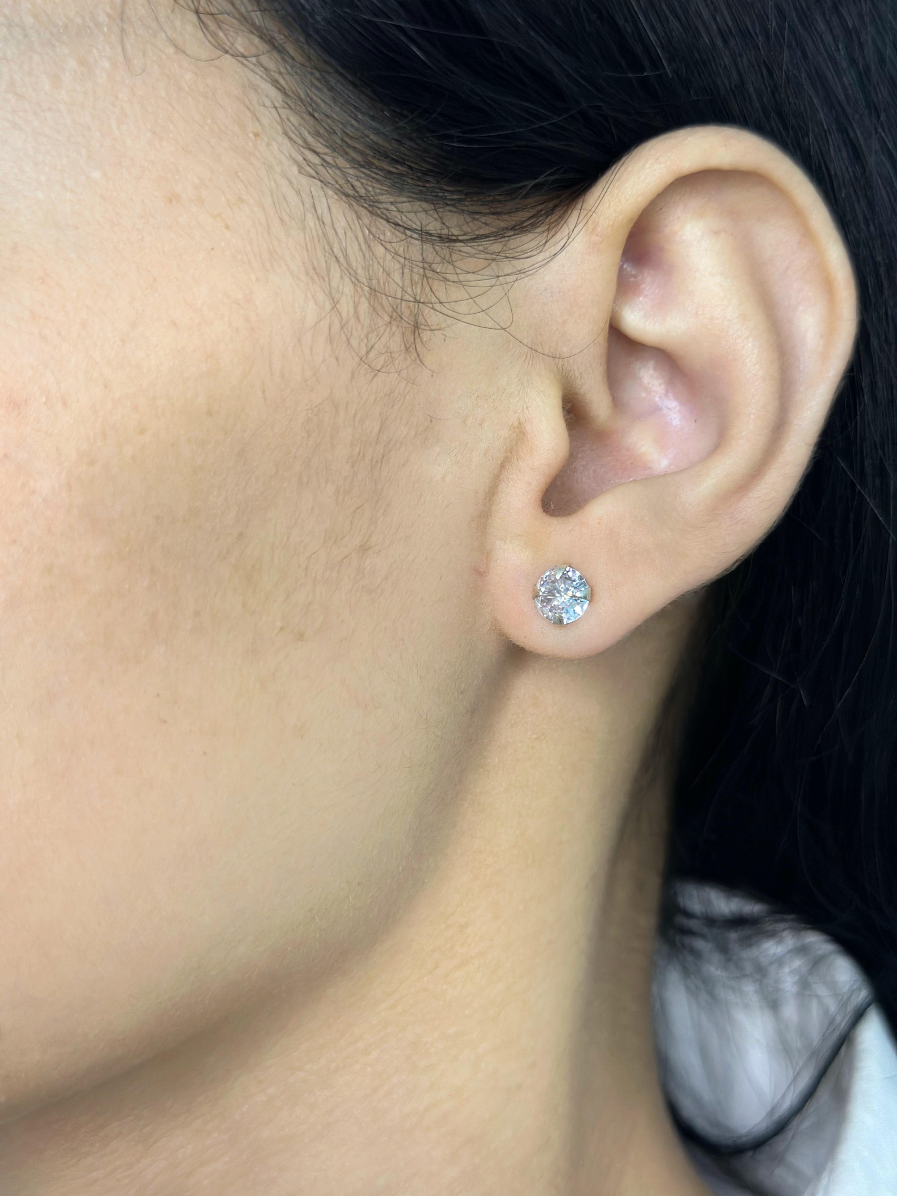 Brinco Cristal 6mm Feminino Prata 925 Legítima – Alta Qualidade com Garantia Vitalícia