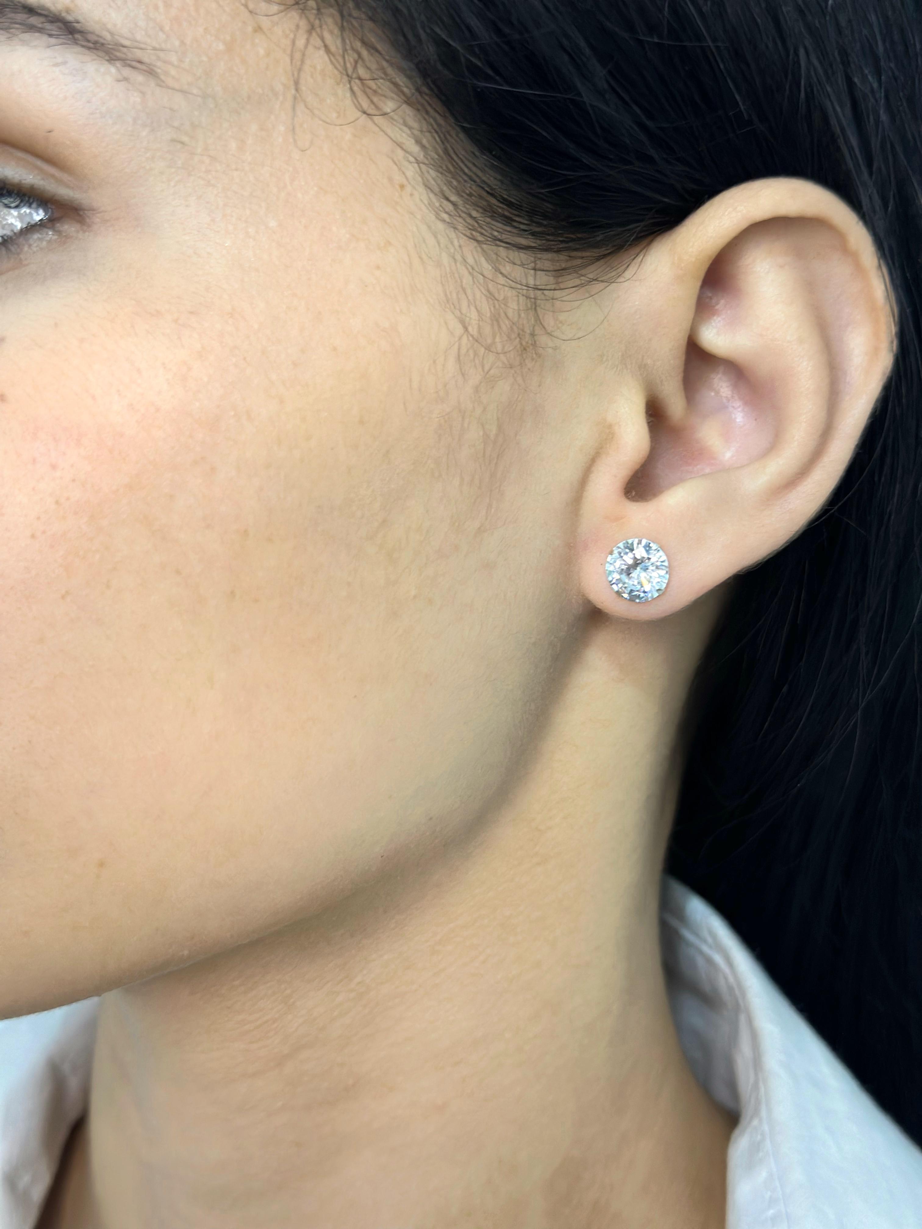 Brinco Cristal 8mm Feminino Prata 925 Legítima – Alta Qualidade com Garantia Vitalícia