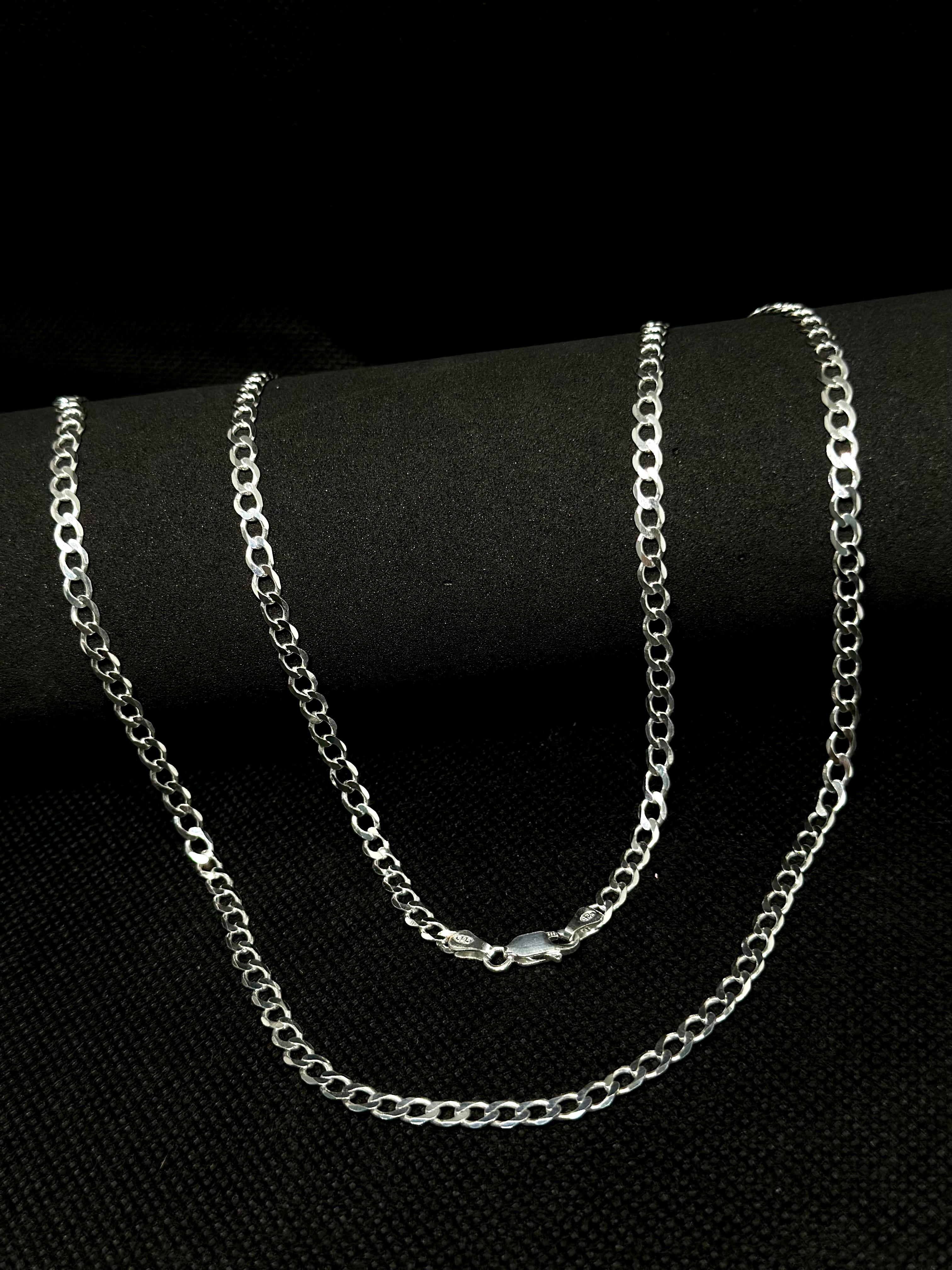 🔗 Corrente Grumet 4mm 70cm em Prata 925 Legítima | Masculina | Garantia Vitalícia