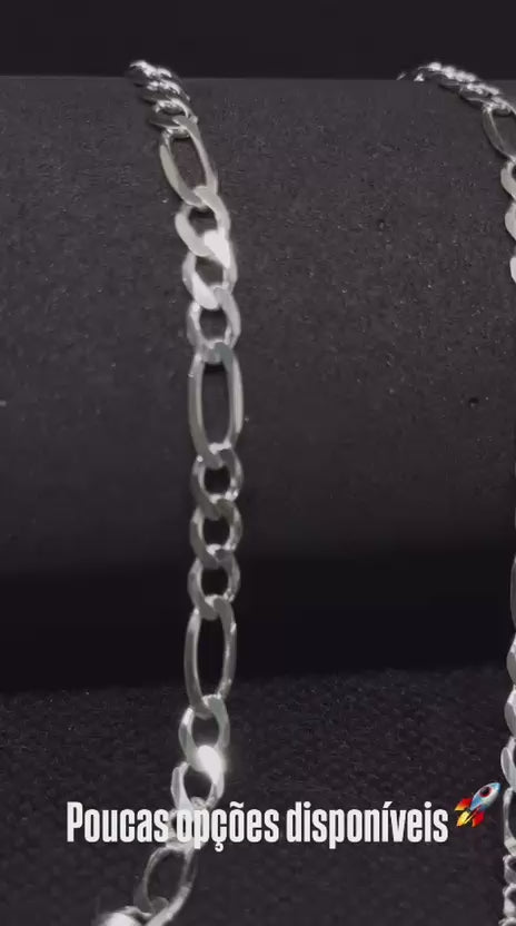 🔗 Corrente 3x1 4,5mm 70cm em Prata 925 Legítima | Masculina | Garantia Vitalícia