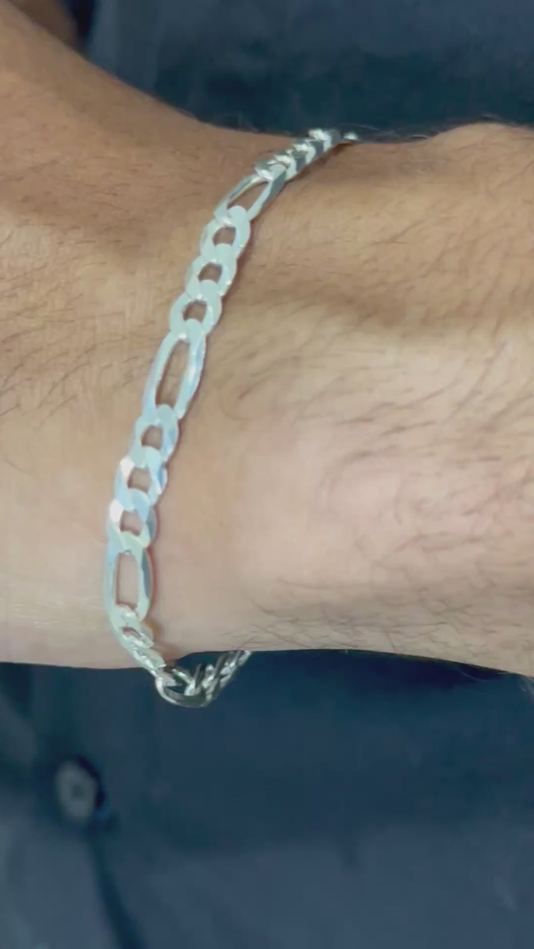 Pulseira 3x1 Prata 925 – 5mm 20cm | Masculina | Garantia Vitalícia